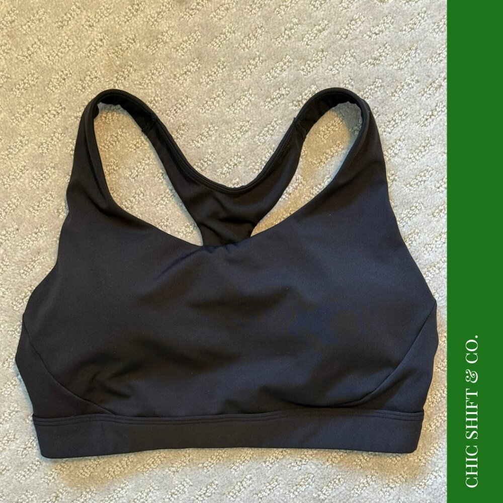 Athleta | Sleek Support Sports Bra  | Black | S